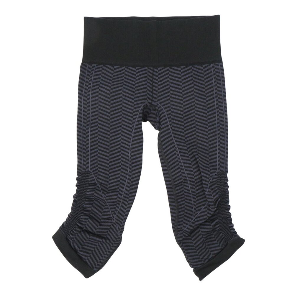 Lululemon In the Flow Crop II Legging Heathered Naval Blue Seamless 4